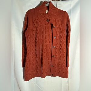 LL Bean wool blend sweater - dark orange - large